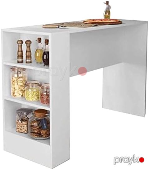 Masa Ev Plus Balcao, Ldsp, ağ, 136x92x60 sm — Bakı
