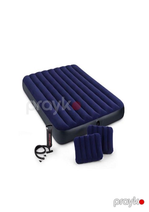 Şişmə çarpayı Intex Dura-Beam, ikinəfərlik, göy, 152x203x25 sm — Bakı
