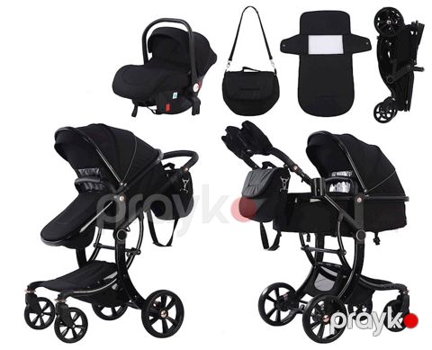 Uşaq arabası Kidilo AYS-G600+C, 20 kq qədər, qara — Bakı