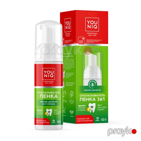 Köpük-yaxalayıcı ağız boşluğu üçün YouNiq, Nanəli, 50 ml — Bakı