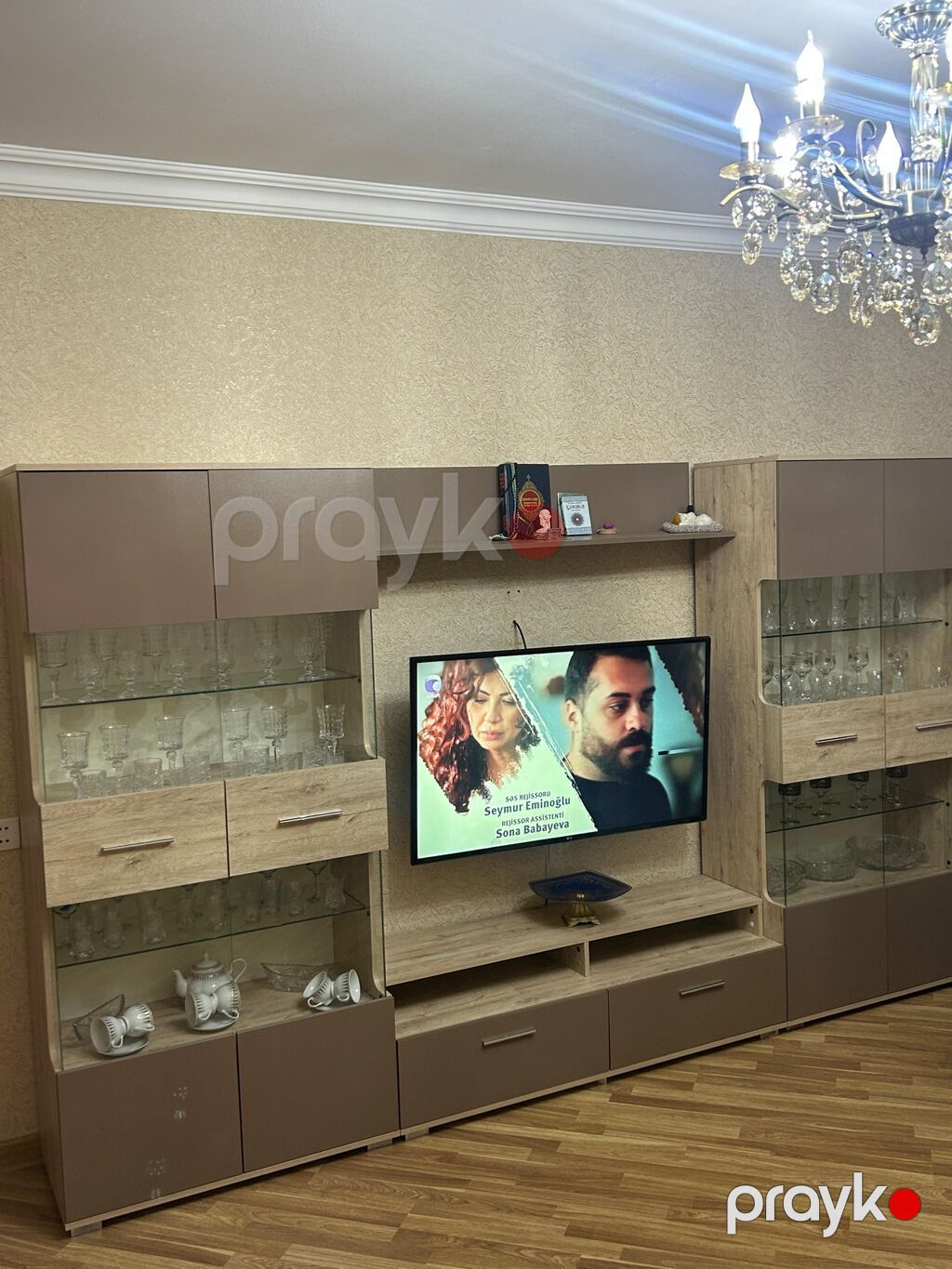 Qonaq otağı üçün modul divar mebeli və konsol-güzgü dəsti - Stil — Qonaq otağı üçün, Xırdalan (2)