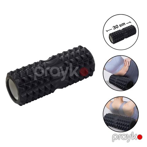 Tikanlı masaj roliki Gymnic 1004, qara, 30 sm — Bakı