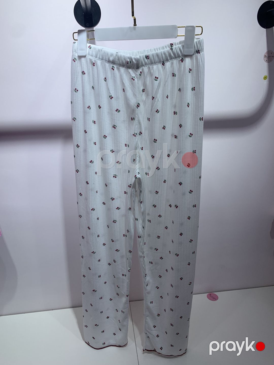 Qadınlar üçün şalvarlı pijama dəsti 01.00027, ağ, viskoz, ölçü XL — Mallar, Bakı (2)