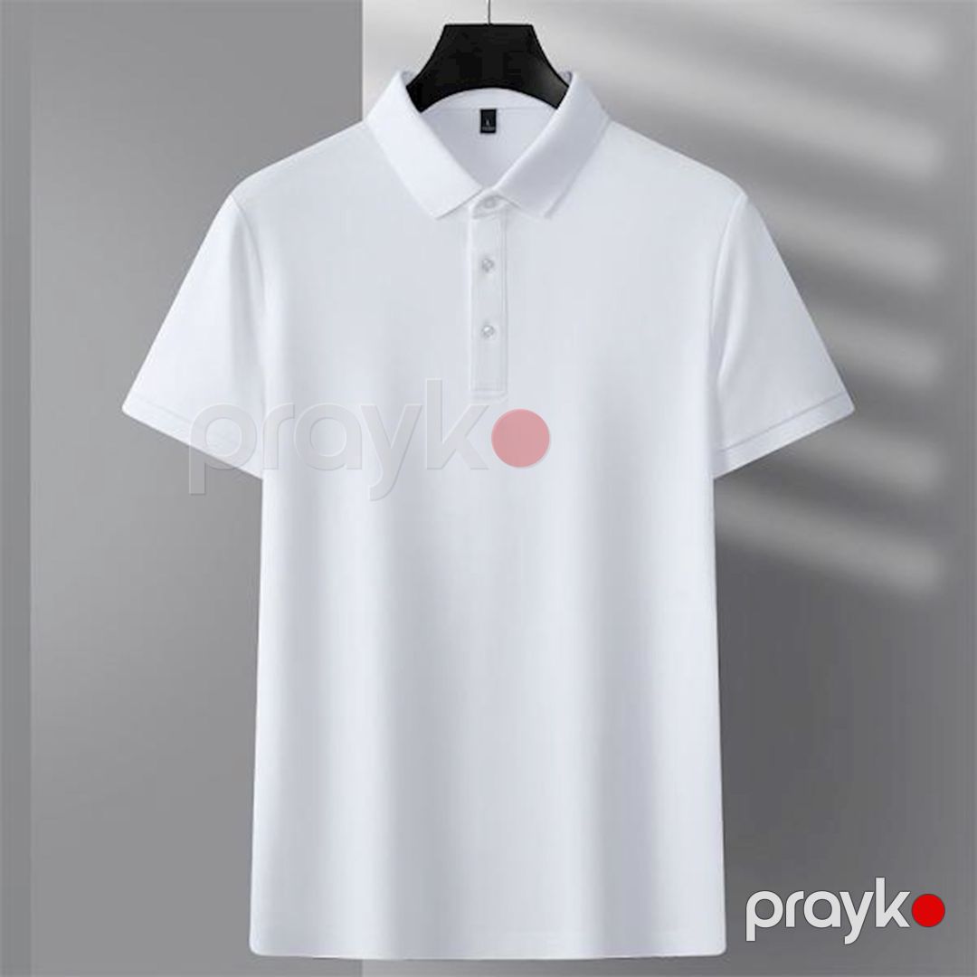 Kişilər üçün polo EB 780, ağ, pambıq, ölçü L — Mallar, Bakı (2)