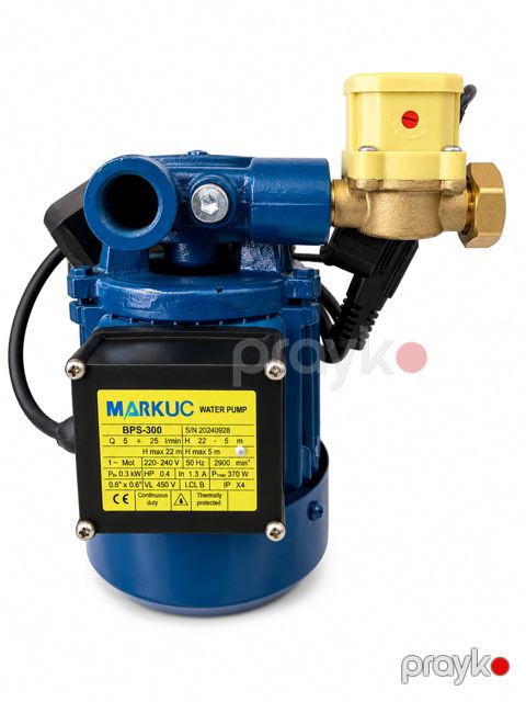 Səthi nasos Markuc BPS300 2.0 2.2-1202, Mərkəzdənqaçma, 300 Vt, 22 m, 25 litr/dəq — Bakı