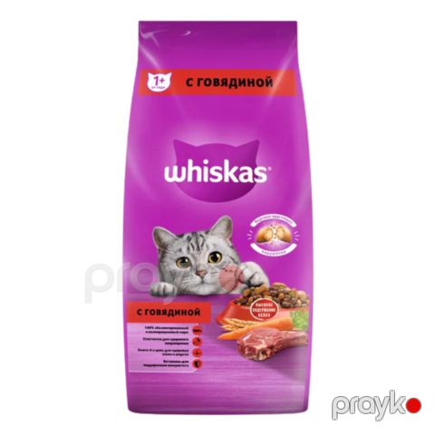 Quru yem Whiskas, yetkin pişiklır üçün, mal əti ilə, 1.9 kq — Bakı