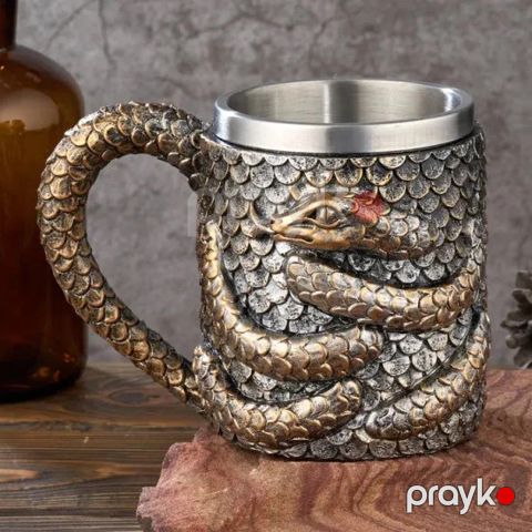 Krujka R00230030, metal/plastik, gümüşü, 400 ml — Bakı