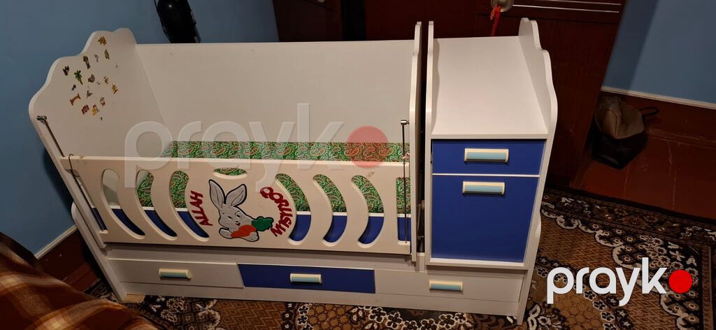 Oğlan və qız üçün, İşlənmiş, Dördbucaq, Beşik, Dəstsiz, Matrassız, Yellənmə mexanizmi ilə — Bəşikləri, Ağstafa (4)
