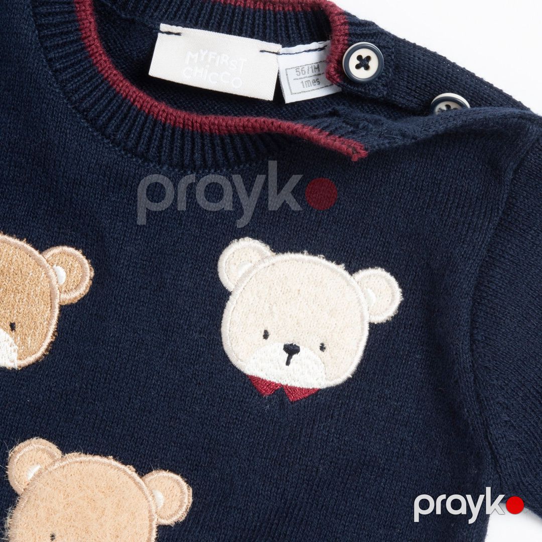Oğlanlar üçün cemper Chicco 9102824000000-88, göy, pambıq/yun, ölçü 9 ay — Mallar, Bakı (3)