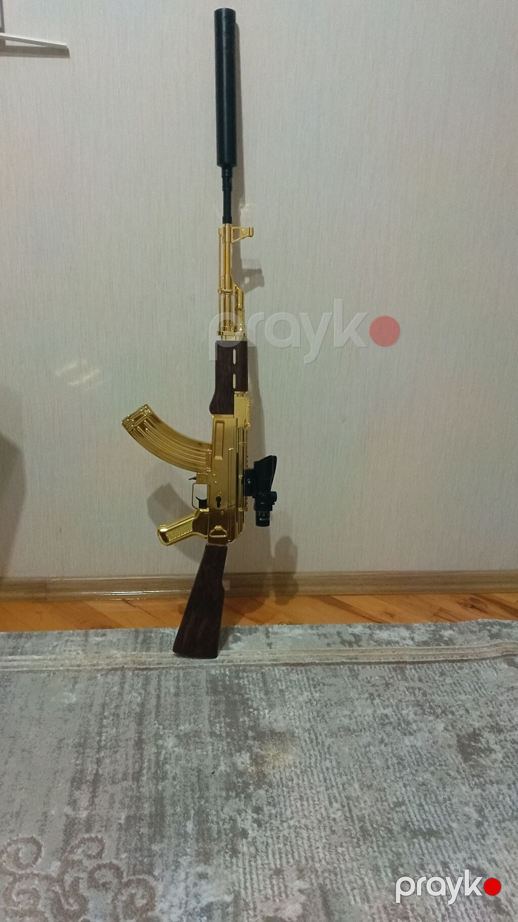 Məhsul: Elektrik oyuncağı – AK47 1:1 “Golden” (GM-03) - Ölçü: Tam — Oyuncaq silahları, Masazır (7)