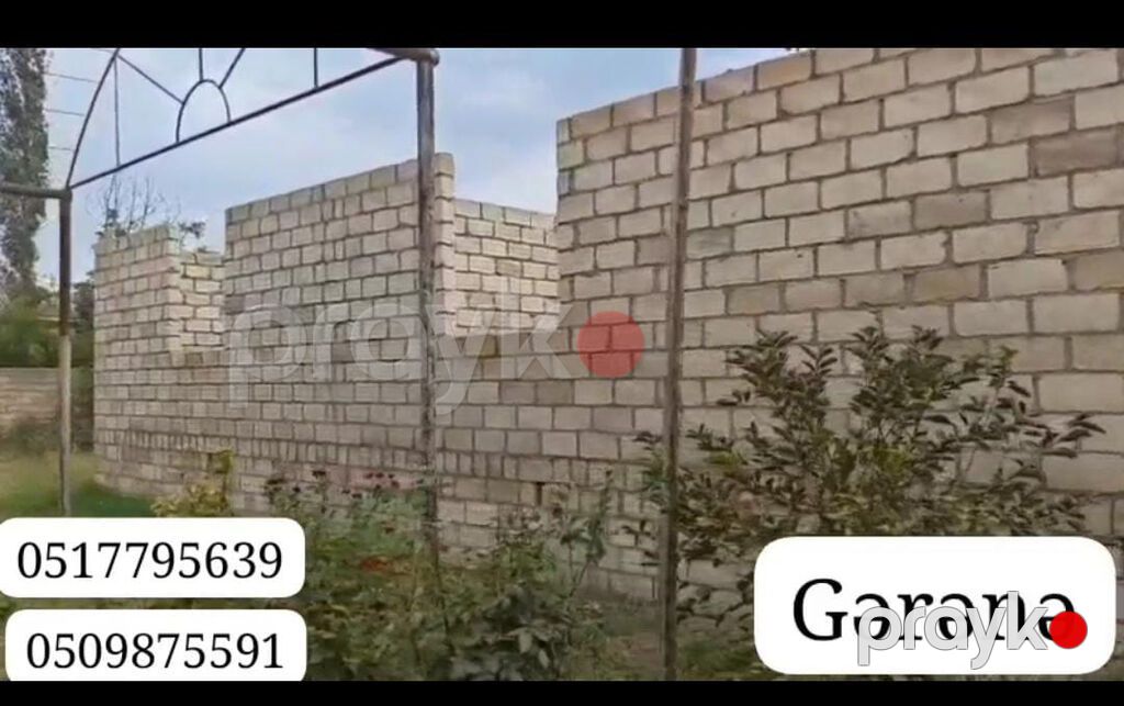 Evin torpaq sahəsi 7sot 15sent. kürsüyə qədər 5 daş qoşa hörülüb. cəm — Ev, villa, Bərdə (7)
