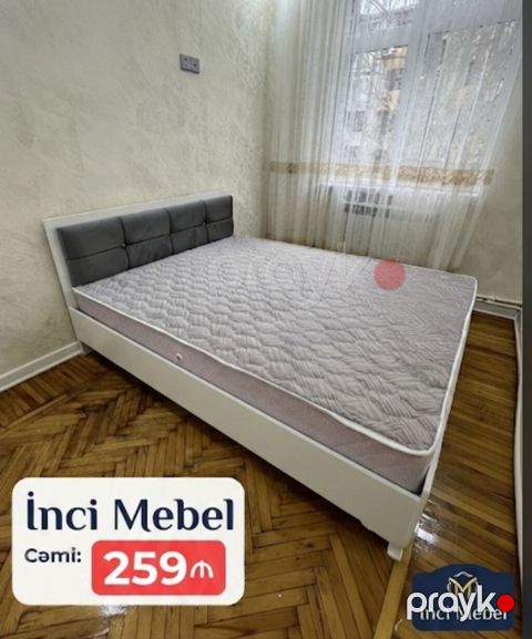 Yeni, İkinəfərlik çarpayı, Bazasız, Matras ilə, Siyirməsiz — Bakı