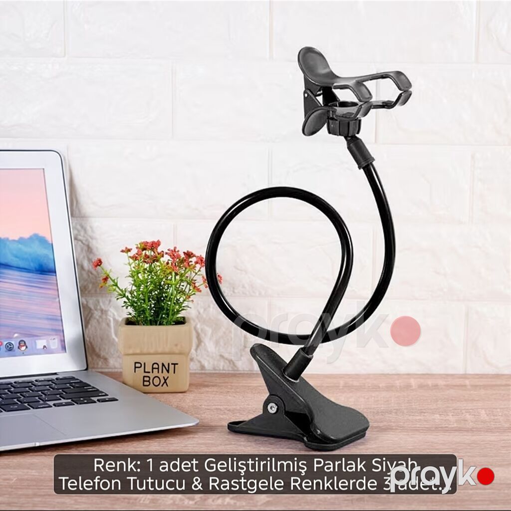 Multifunksional universal şlanq tipli telefon tutucu – 360° dönən — Tripod, steadicam, video işıq, Digah (5)
