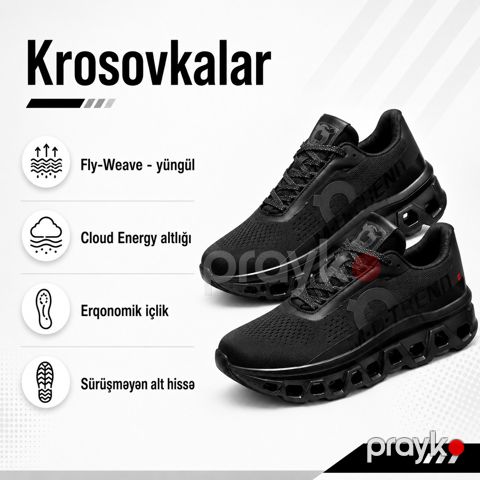 Kişilər üçün krosovkalar EB_1405, qara, torşəkilli, ölçü 42 — Bakı