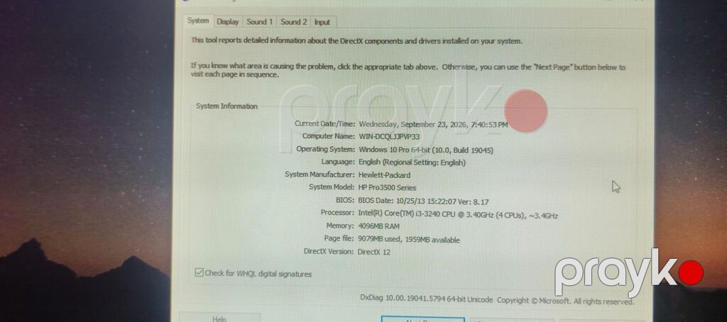 Prosessor: Intel Core i3-3240 Yaddaş: 256 GB SSD + HDD 500 GB HP — Masaüstü kompüterlər, Bakı (5)