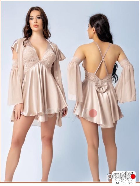 Qadınlar üçün kombinasiya SHN030-0204, bej, atlas, ölçü L — Bakı