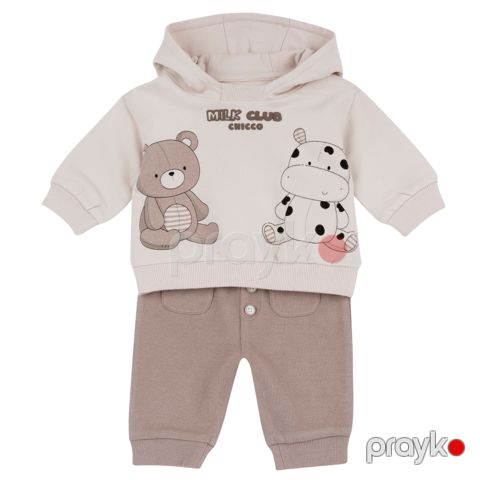 Oğlanlar üçün şalvarlı dəst Chicco 9102807000000-62, rəngbərəng, pambıq/elastan, ölçü 1 ay — Bakı