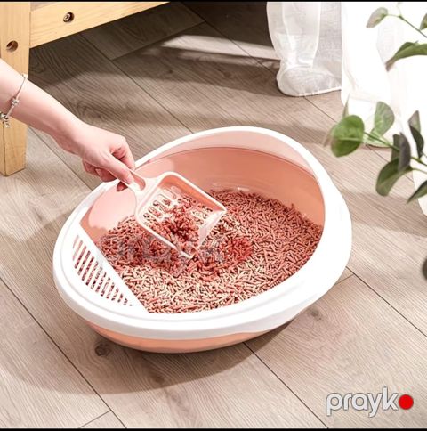 Tualet-lotok MSP-12, pişiklər üçün, çəhrayı, plastik, 17x41x47 sm — Bakı