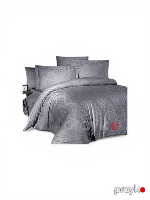 Yataq dəsti First Choice FST-12007, yorğan üzü 160x220 sm, mələfə 180x240 sm, yastıq üzü 50х70 sm/1 əd, birnəfərlik, pambıq, boz — Bakı