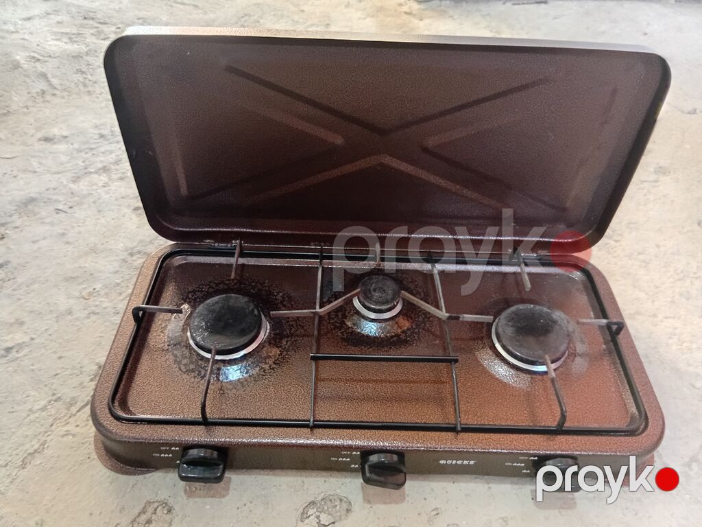 Üç gözlü portativ qaz plitəsi - Marka/model: üzərində “Güdeks” yazısı — Plitələr, Bakı (2)