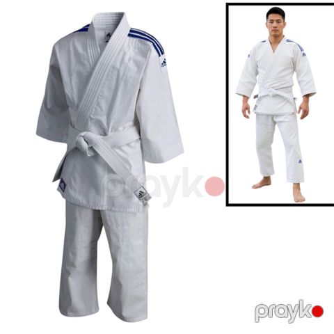 Kimono Adidas WS2424, ağ, parça, ölçü 160 — Bakı
