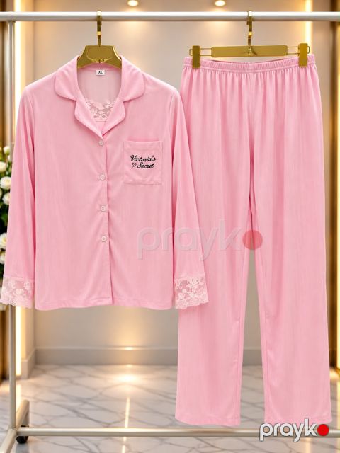 Şalvarlı pijama dəsti, Qara, Makaronka, ölçü M — Bakı