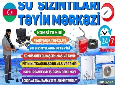 su sızintisi təyini və təmiri — Bakı