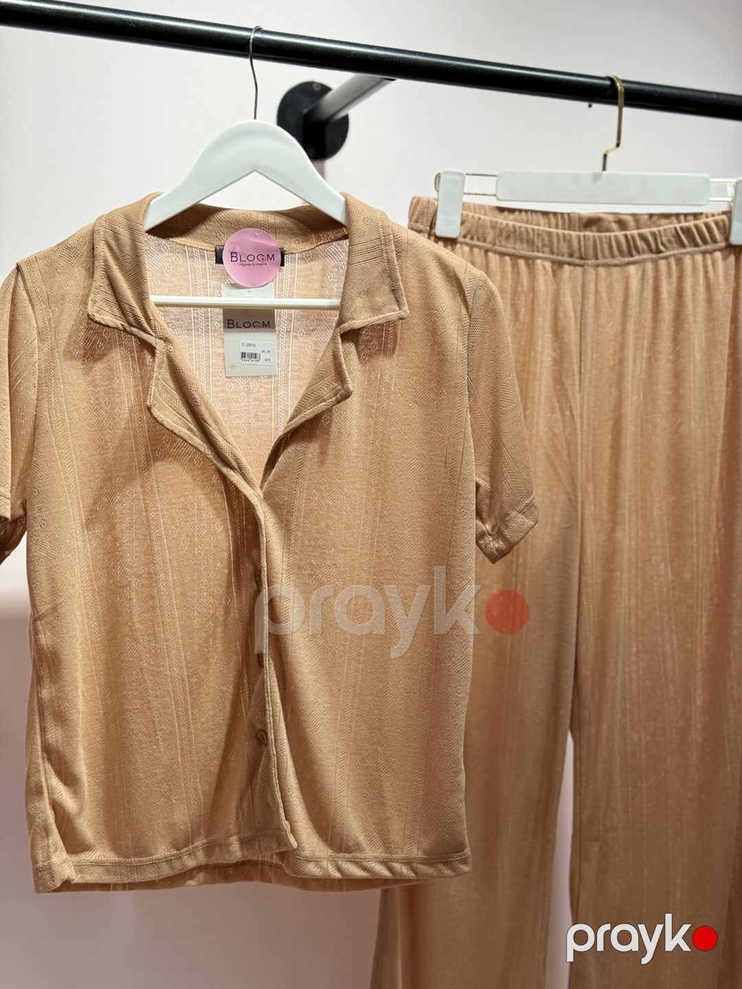 Şalvarlı pijama dəsti No brand S Bej Poliester 01.00018 — Mallar, Bakı (2)