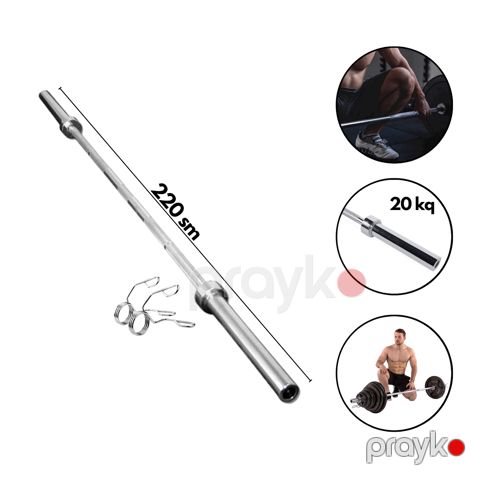 Ştanq üçün qrif 2334/04, dəmir, gümüşü, 220 sm — Bakı