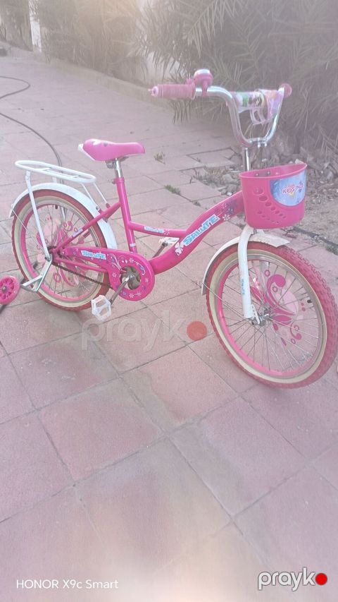 Uşaq velosipedi – Saıntz Kids Pico dizaynı - Rəng: çəhrayı-ağ, çiçək — Digah