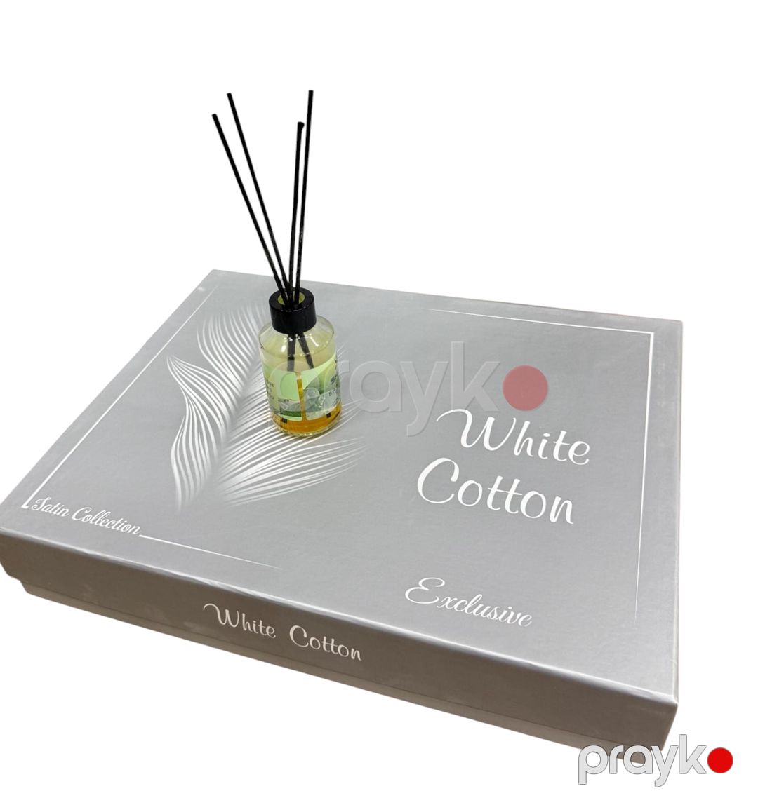 Yataq dəsti White Cotton 06, yorğan üzü 200x220 sm, mələfə 240x250 sm, yastıq üzü 50x70 sm/2 əd, ikinəfərlik, satin, qəhvəyi — Mallar, Bakı (3)