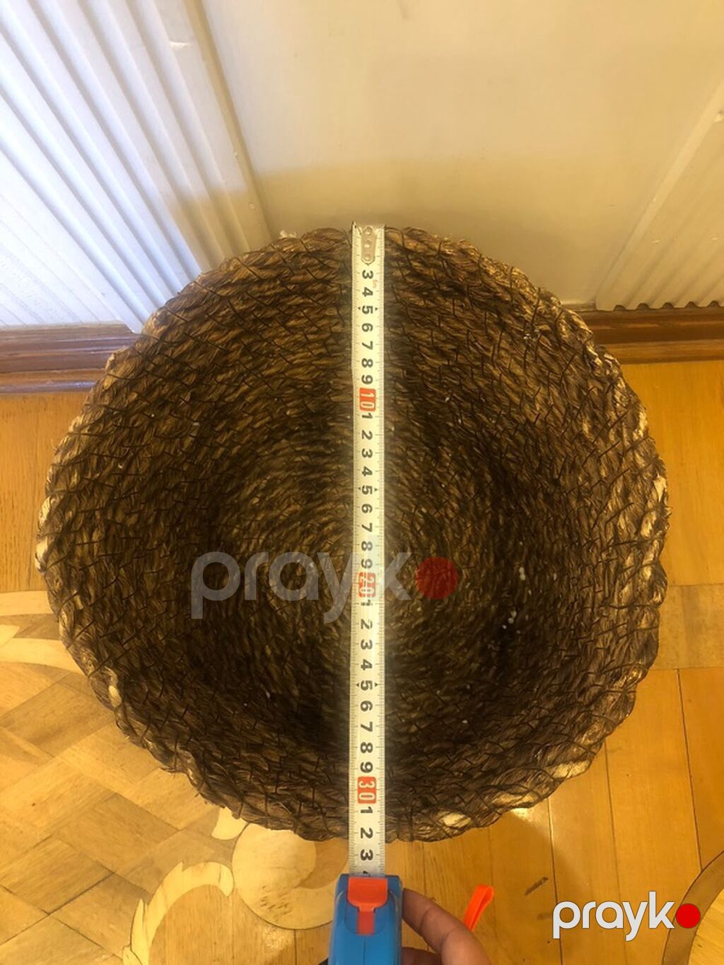 Təbii lifdən toxunmuş iri səbət - Material: təbii bitki lifləri — Süfrə qabı, Bakı (4)
