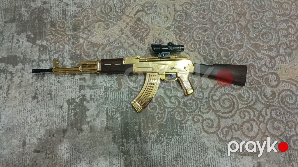 Məhsul: Elektrik oyuncağı – AK47 1:1 “Golden” (GM-03) - Ölçü: Tam — Oyuncaq silahları, Masazır (6)