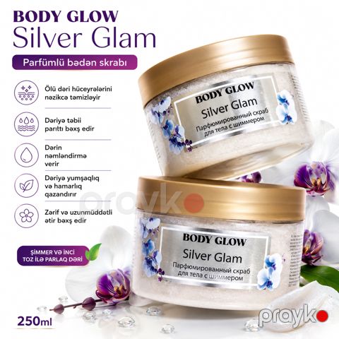 Bədən üçün skrab No brand Body Glow Silver Glam 250 ml — Bakı