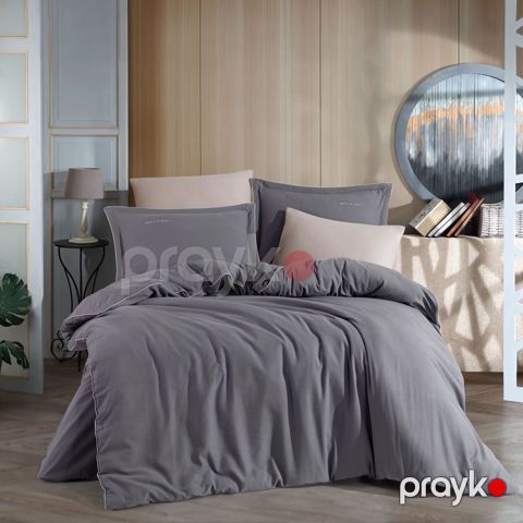 Yataq dəsti Hobby FST-12002, yorğan üzü 200x220 sm, mələfə 240x260 sm, yastıq üzü 50x70 sm ikinəfərlik, pambıq, boz — Bakı