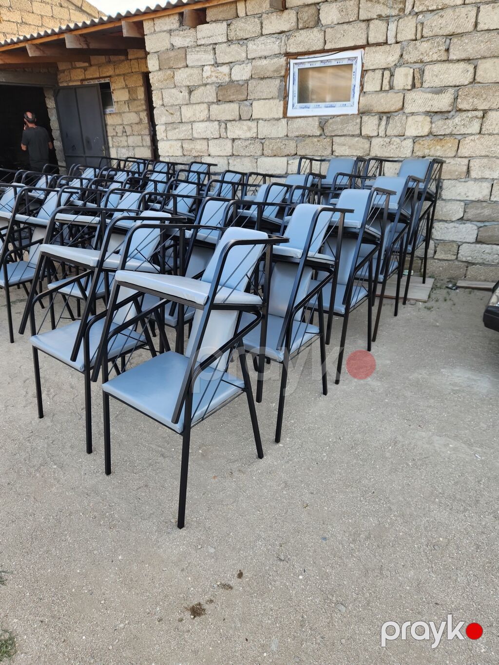 Tələbə/konfrans üçün yazı stolçalı oturacaqlar - Model: Armrestli — Stullar, Bakı (3)