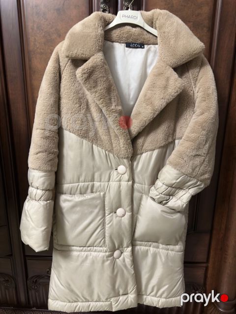 Qadın qış palto/jaket – iki materiallı dizayn - Brend: Adda (etiket — 7w24xgrpnh