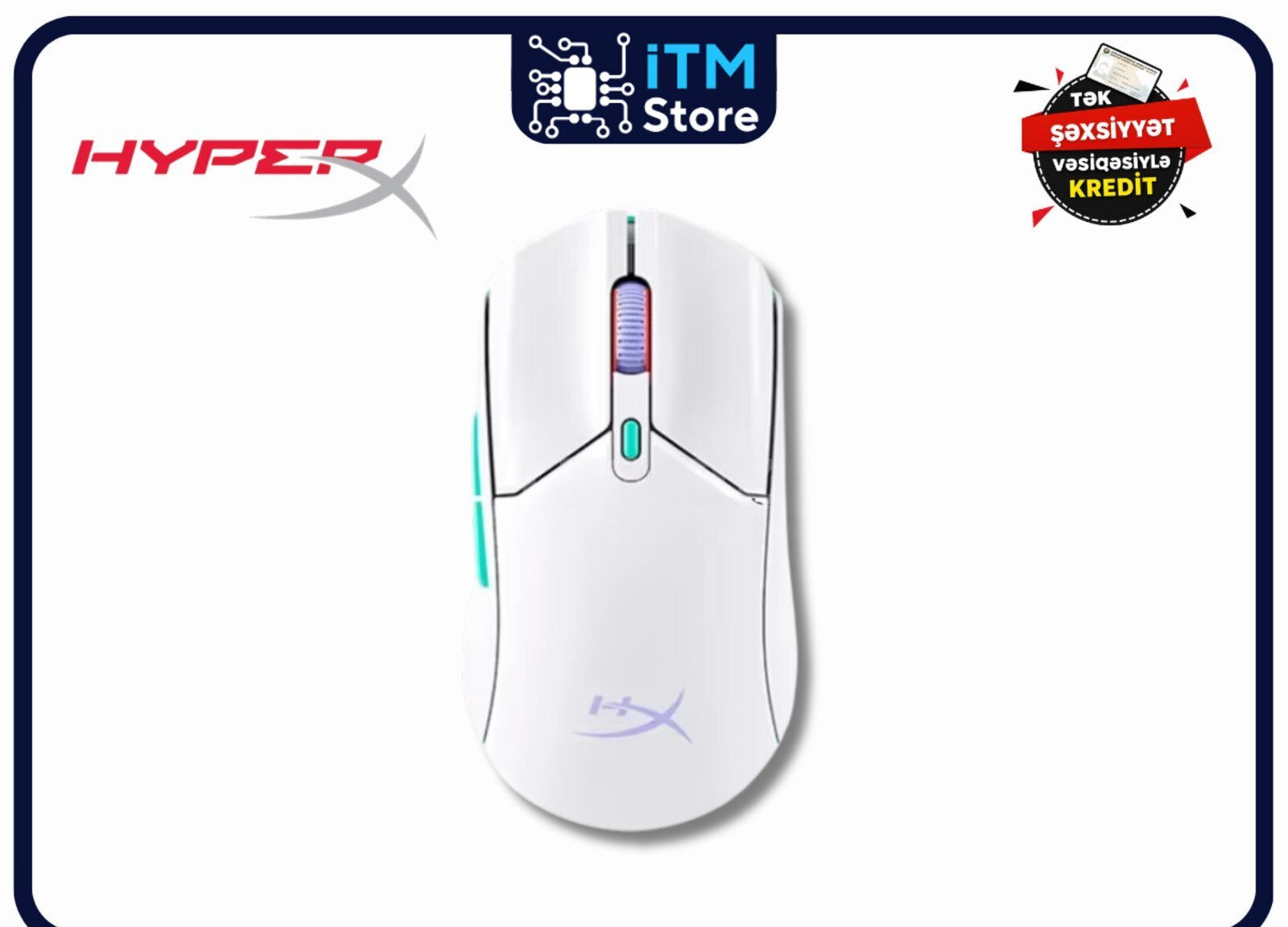 HyperX Pulsefire Haste 2 Core Wireless White kompüter siçanı — Bakı