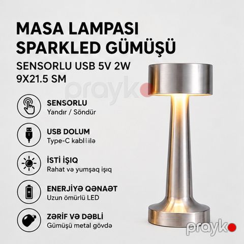 Masaüstü lampa No brand, Yataq otağı üçün, 2 Vt — Bakı