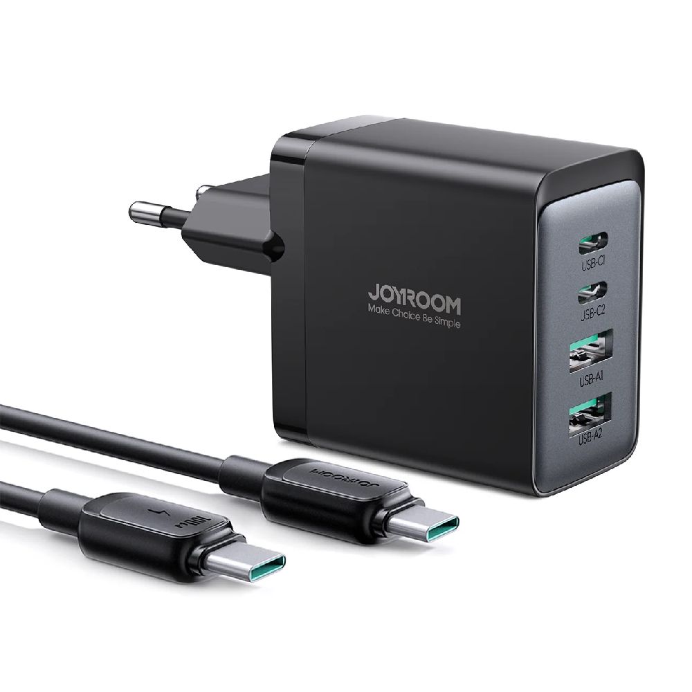 Joyroom 67W Gan Charger 4Ports+Cable Black / TCG02 — Şarj cihazları, Bakı