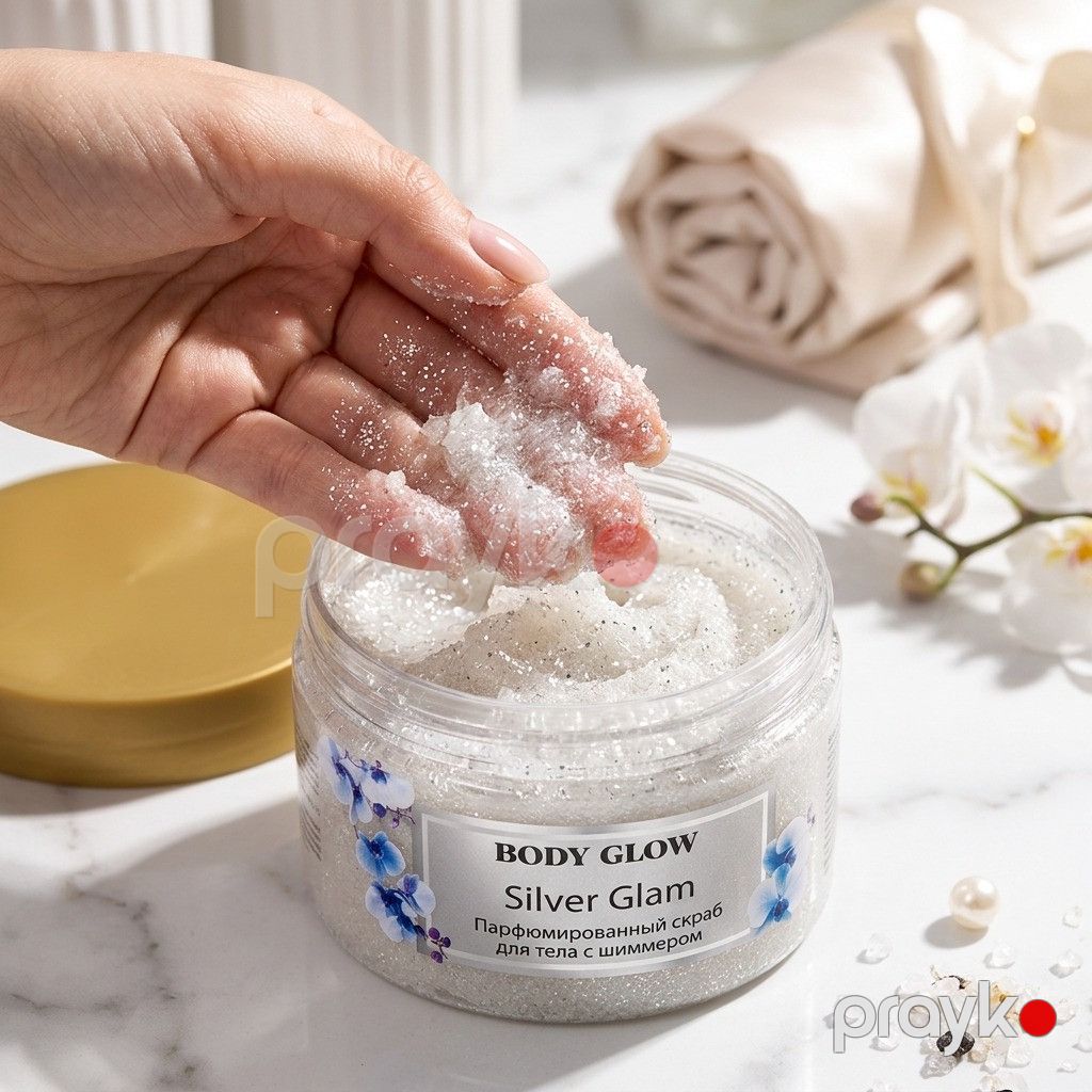 Bədən üçün skrab No brand Body Glow Silver Glam 250 ml — Mallar, Bakı (3)