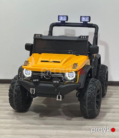 Uşaq elektrik avtomobili AZR016, sarı — Bakı