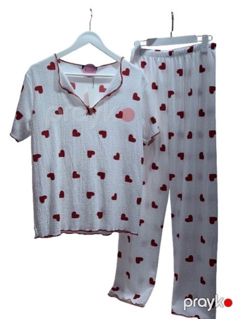 Şalvarlı pijama dəsti qadınlar üçün, ağ, poliester/viskoz/likra, olçü XXL — Bakı