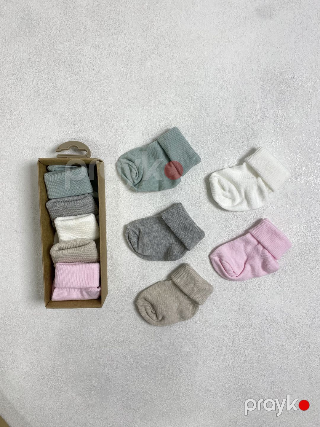 Corab dəsti, 6 əd,.rəngbərəng, pambıq, 0-12 ay — Mallar, Bakı (2)