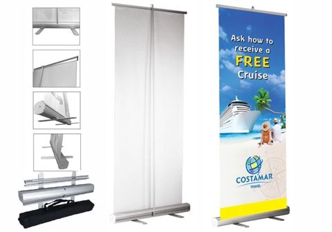 Roll-up banner stendi – sərgi, təqdimat, mağaza içi reklam və — Bakı