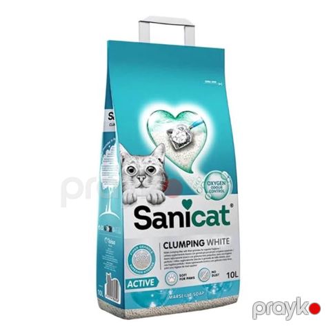 Pişik tualeti üçün doldurucu Sanicat Clumping White, topalanan, 10 l — Bakı