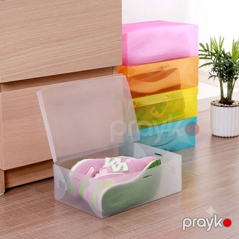 Ayaqqabı saxlama qutusu, şəffaf, plastik, 34x13x21 sm — Bakı