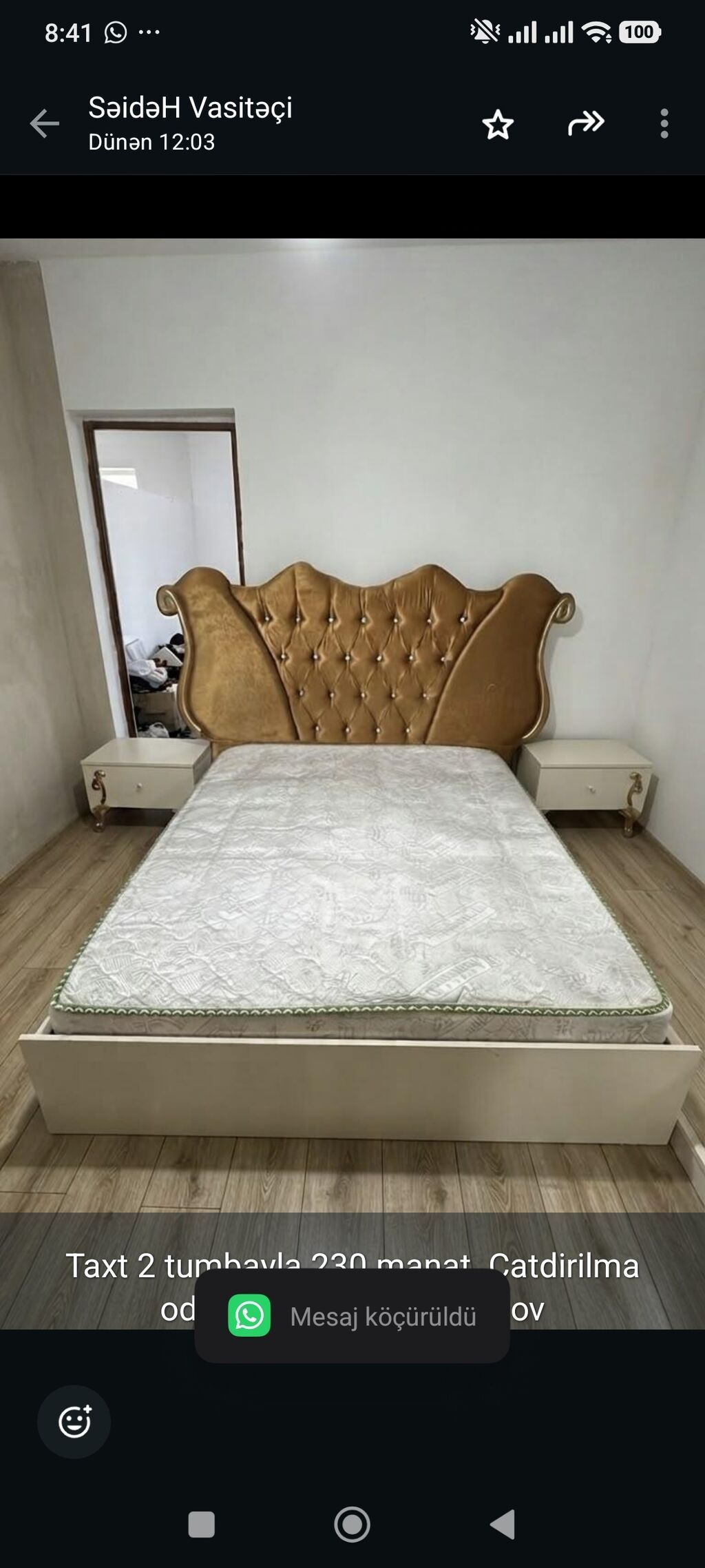 Taxt 2 tumbayla 230 manat .Catdirilma odenisle.Unvan Bakixanov — Yataqlar, Bakı