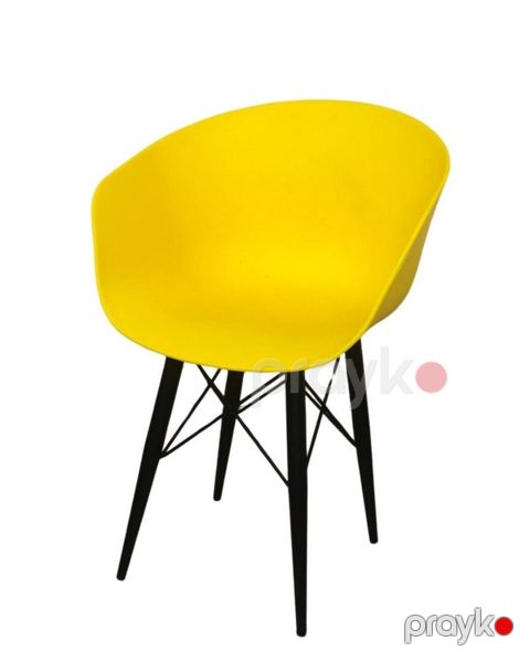 Stul Dorsa Sarı Konik, dəmir və plastik, 59x56x82 sm, maksimal yüklənmə 180 kq, oturacaq hündürlüyü 45 sm - Delgroup429 — Bakı