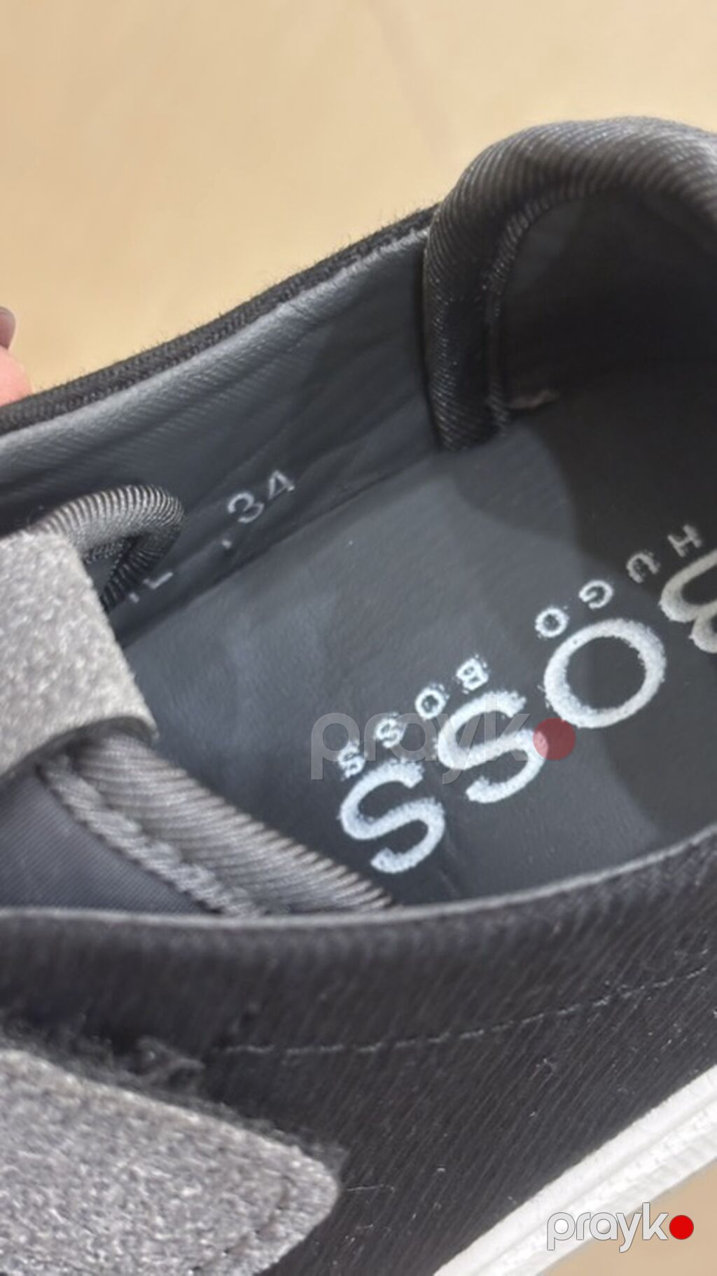 Hugo Boss uşaq krossovkası -original - Rəng: qara üst, boz detal və — Uşaq ayakkabısı, Bakı (5)